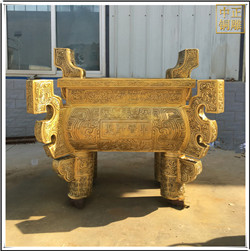 銅の鼎 造型独特的青铜鼎“淳化大鼎”_新闻资讯_河北青铜鼎工艺品制作生产厂家