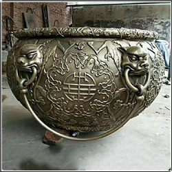 花纹铜缸雕刻铸造