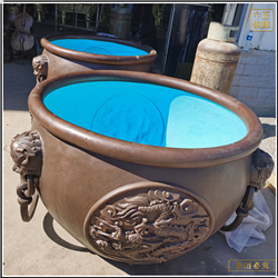 圆形铜水缸